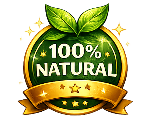 100% natural icon